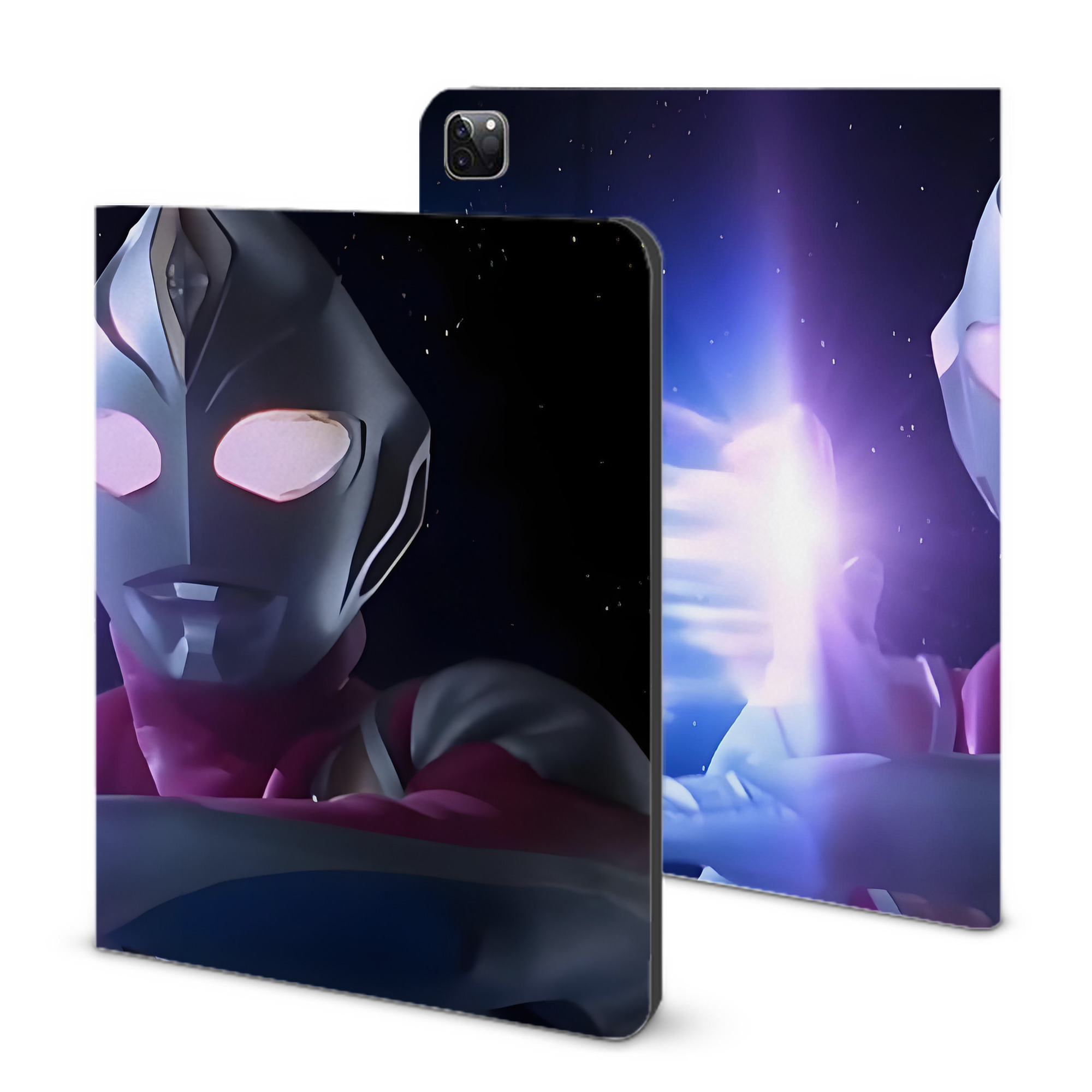 （画像用） ウルトラマン Ultraman IPad ケース ブック型 PUレザー TPU 耐衝撃 軽量 薄型 ペン収納なし 全面保護 IPad 各モデル対応